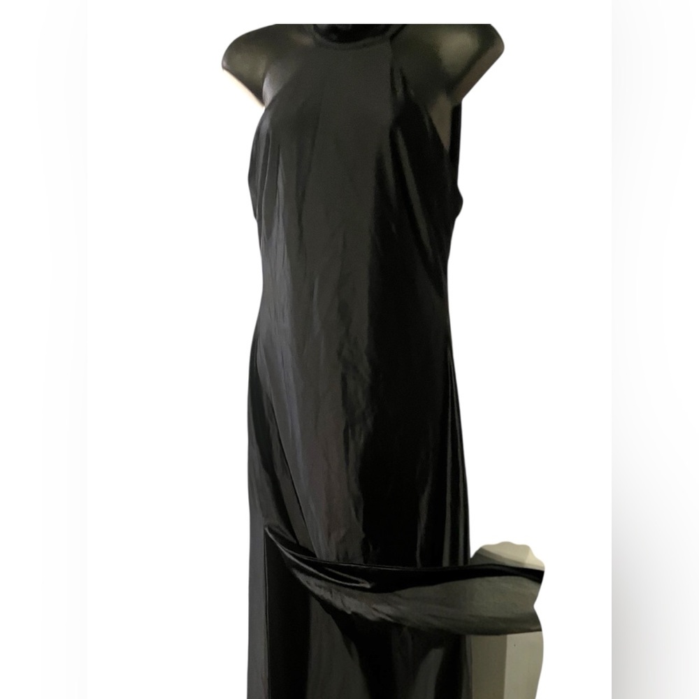 Missaries* New! Gorgeous Black Highneck High Slit Formal Gown/Dress - Picture 4 of 8